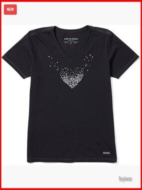 Women's V-Neck Graphic T-Shirt, 100% Cotton, Classic Fit, Short Sleeve
